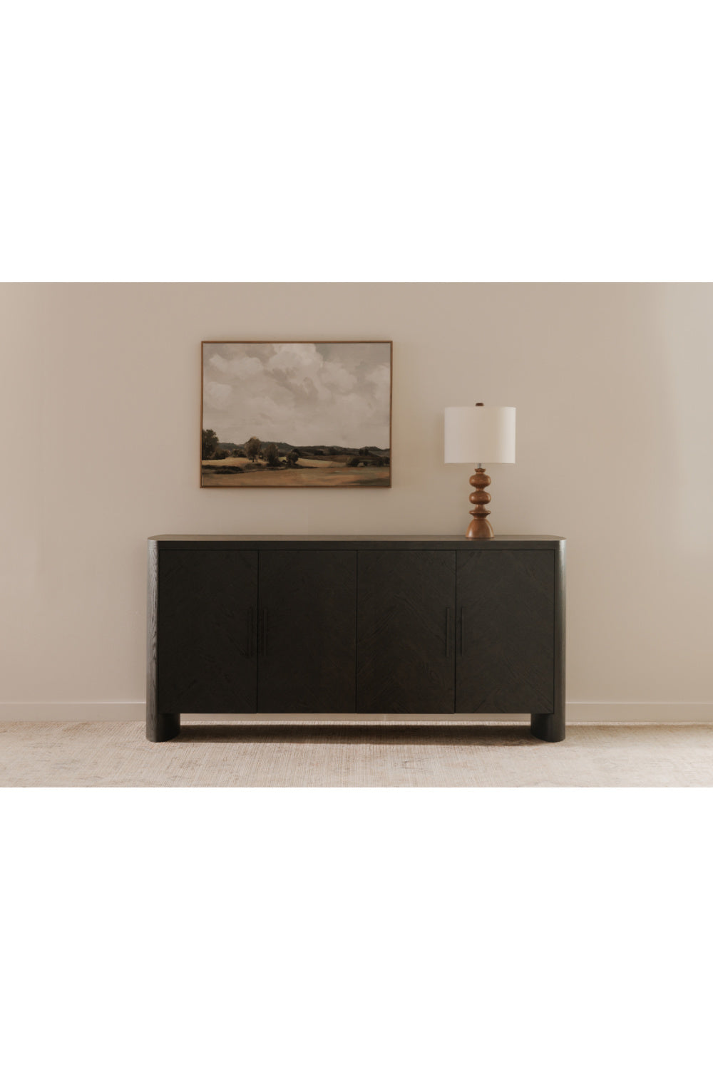   Modern European furniture - Black Herringbone Patterned Sideboard - www.oroa.com | Oroa.com