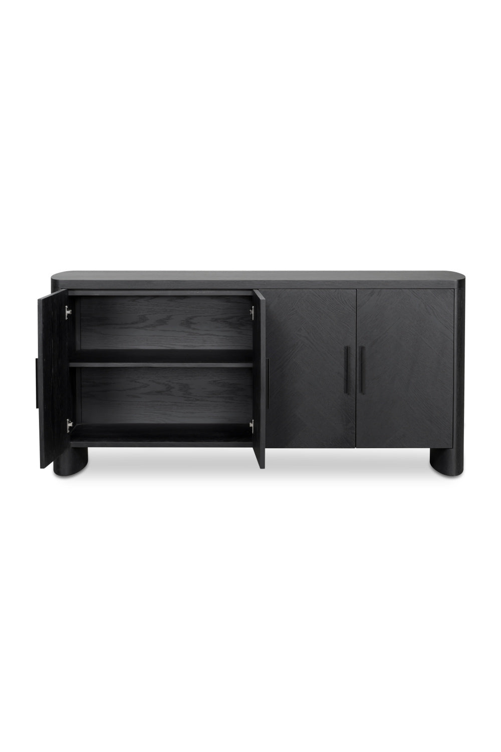   Modern European furniture - Black Herringbone Patterned Sideboard - www.oroa.com | Oroa.com