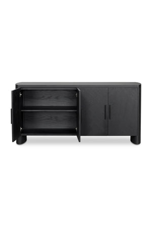   Modern European furniture - Black Herringbone Patterned Sideboard - www.oroa.com | Oroa.com