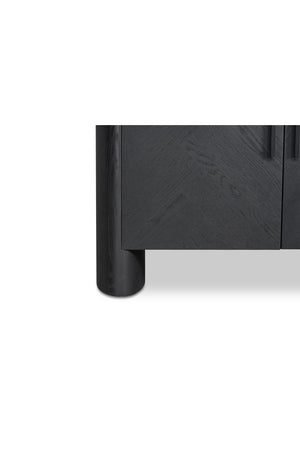   Modern European furniture - Black Herringbone Patterned Sideboard - www.oroa.com | Oroa.com