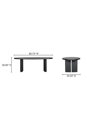   Modern European furniture - Black Herringbone Patterned Dining Table - www.oroa.com | Oroa.com