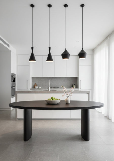   Modern European furniture - Black Herringbone Patterned Dining Table - www.oroa.com | Oroa.com