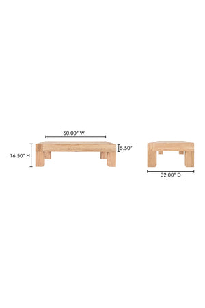   Modern European furniture - Aged Oak Coffee Table - www.oroa.com | Oroa.com