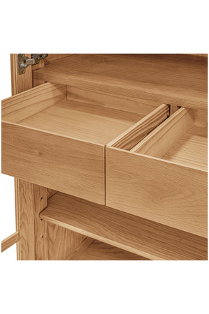   Modern European furniture - Oak 4-Door Tall Cabinet - www.oroa.com | Oroa.com