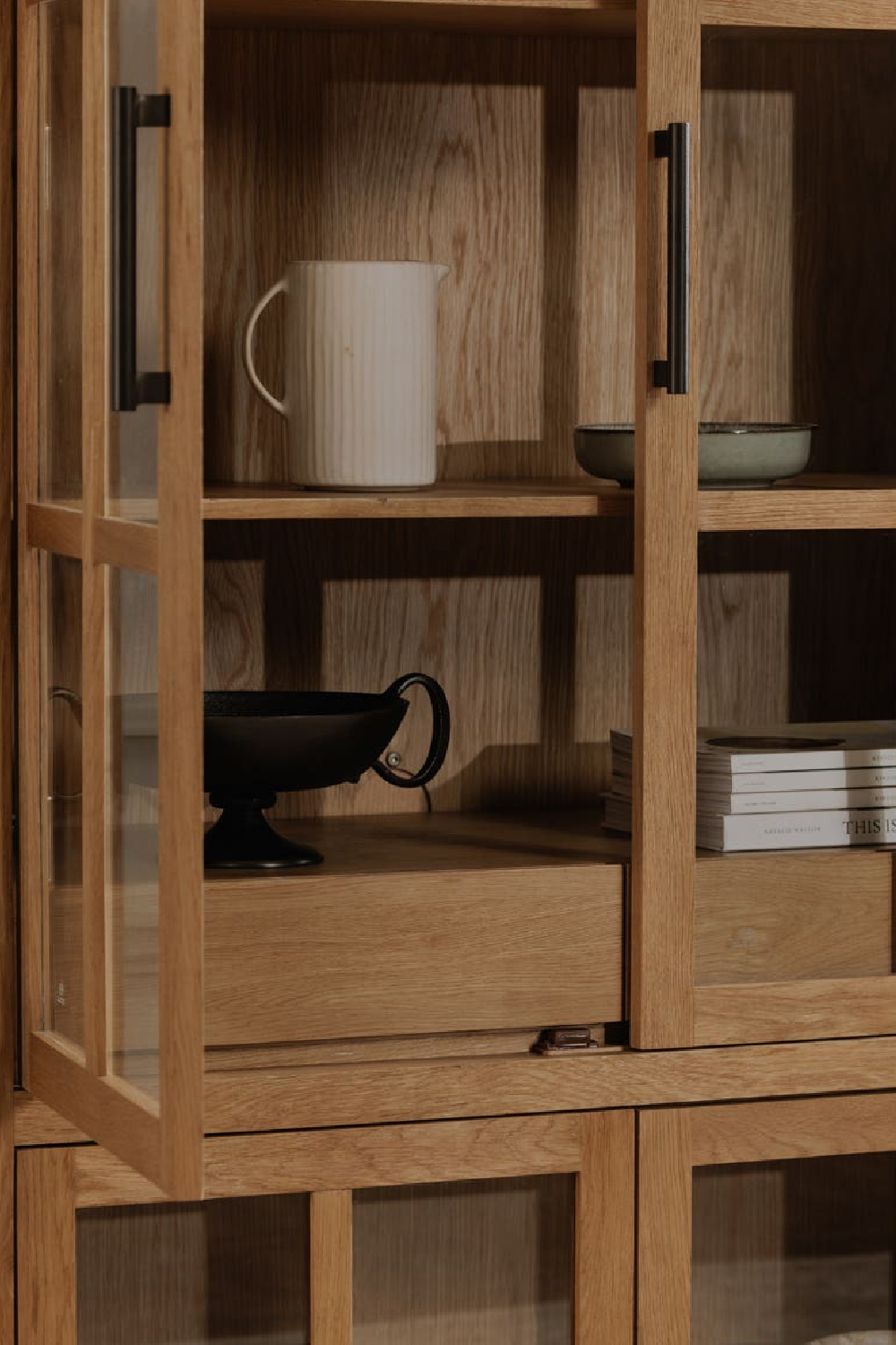   Modern European furniture - Oak 4-Door Tall Cabinet - www.oroa.com | Oroa.com