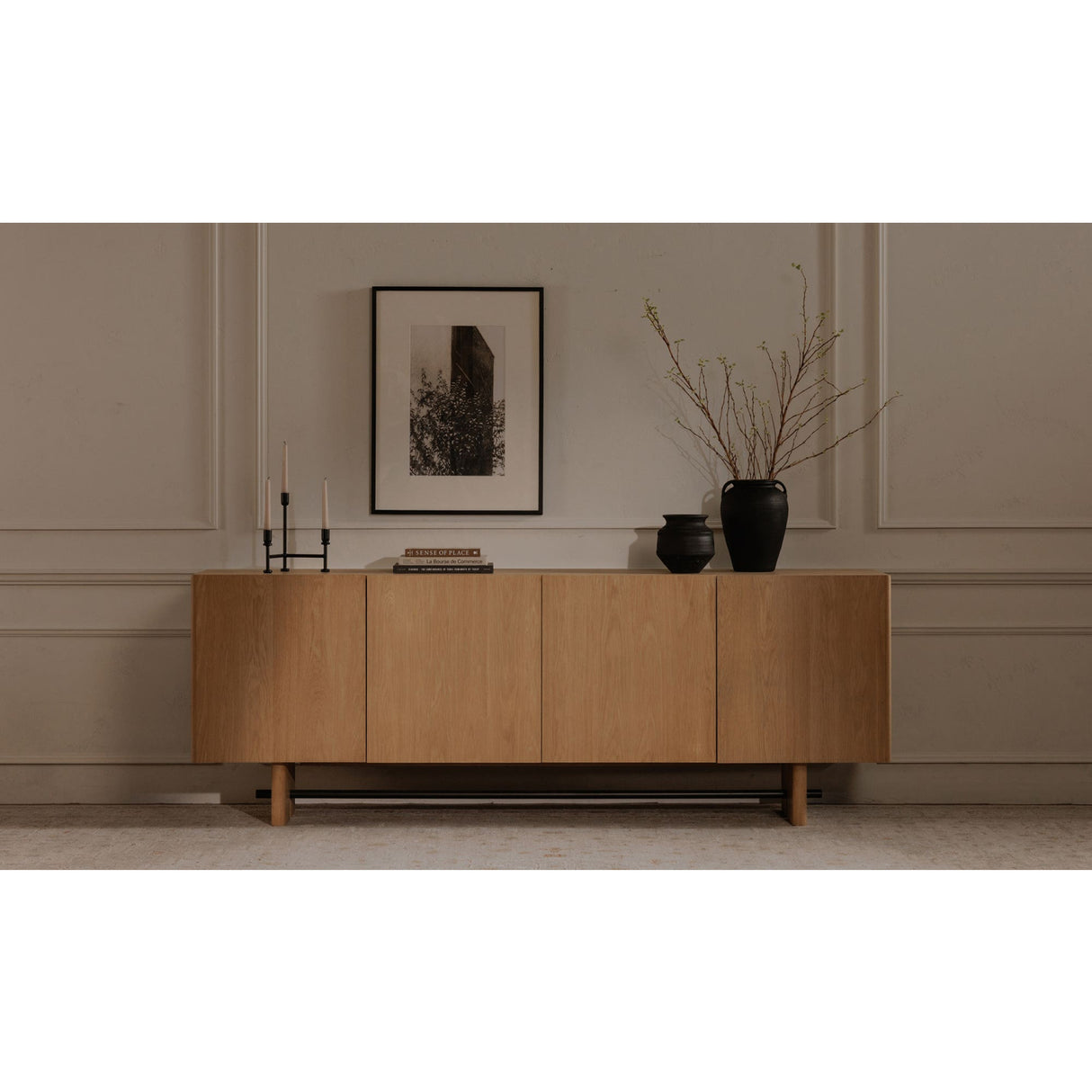   Modern European furniture - 4-Door Natural Oak Sideboard - www.oroa.com | Oroa.com
