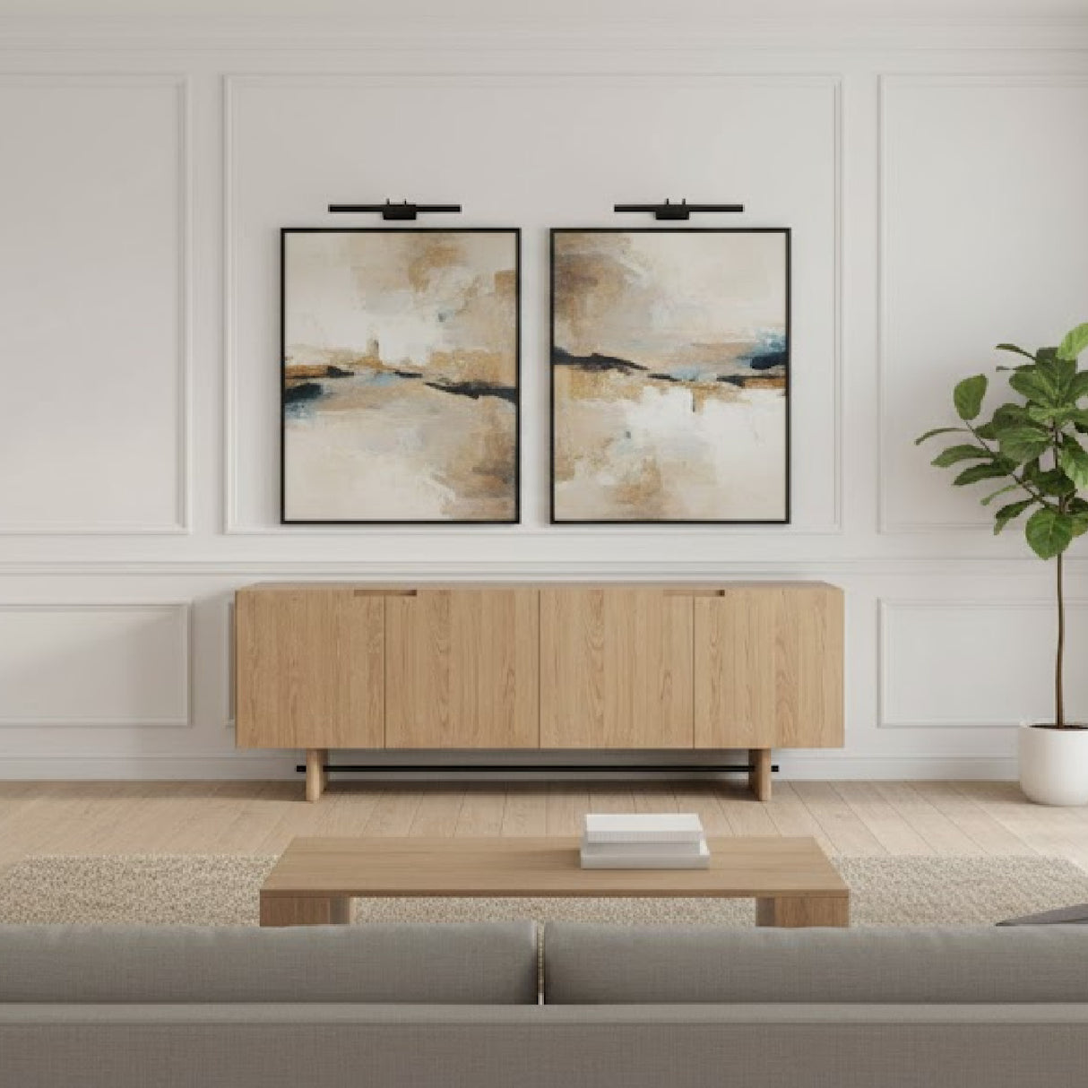   4-Door Natural Oak Sideboard | Oroa.com