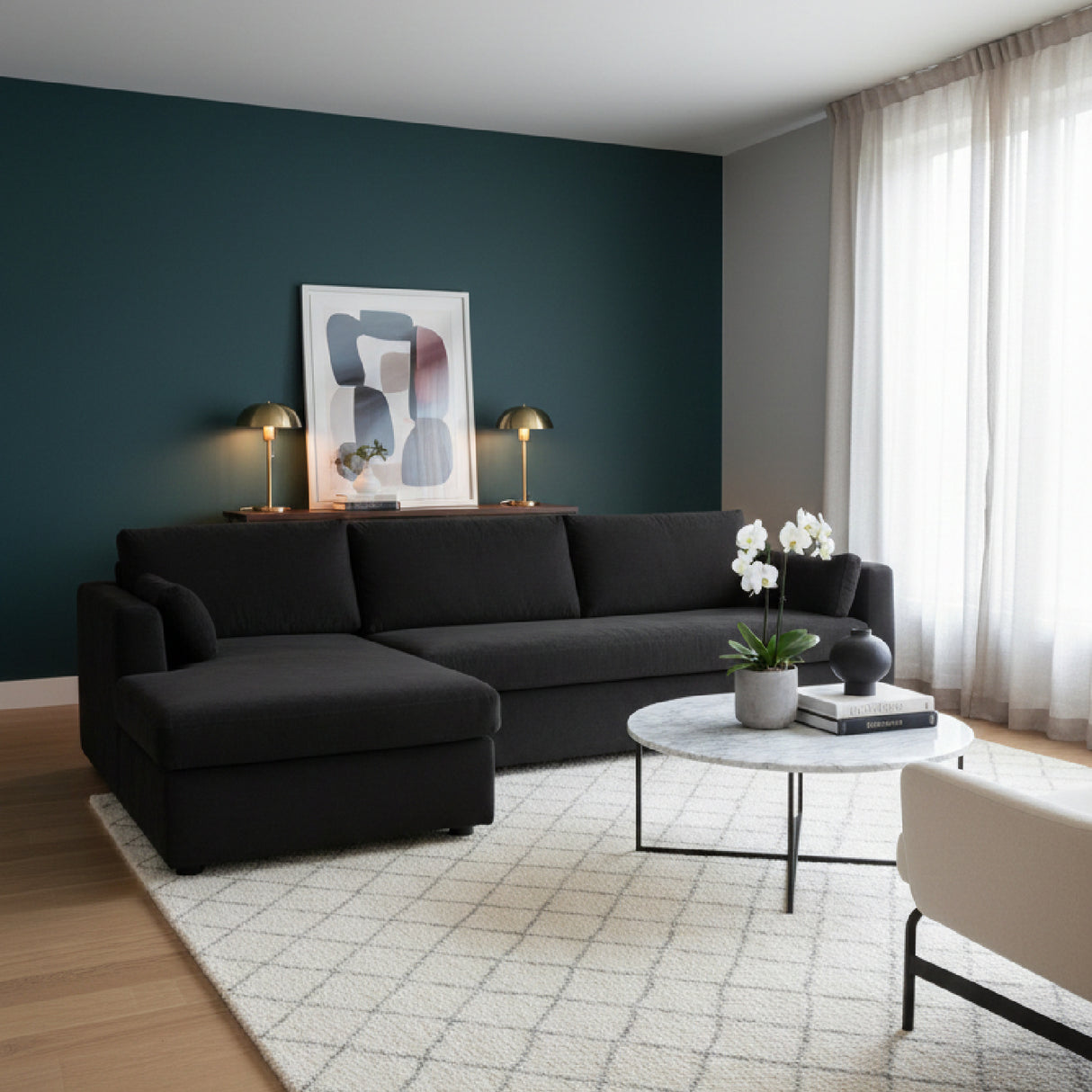   Modern European furniture - Sectional Sofa with Storage Chaise - www.oroa.com | Oroa.com