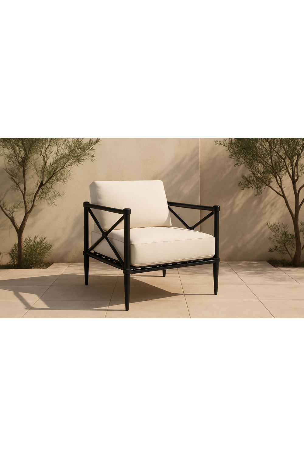   Modern European furniture - X-Framed Outdoor Accent Chair - www.oroa.com | Oroa.com