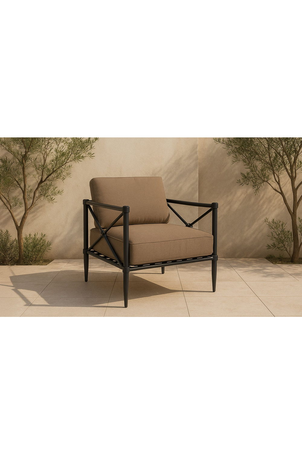   Modern European furniture - X-Framed Outdoor Accent Chair - www.oroa.com | Oroa.com