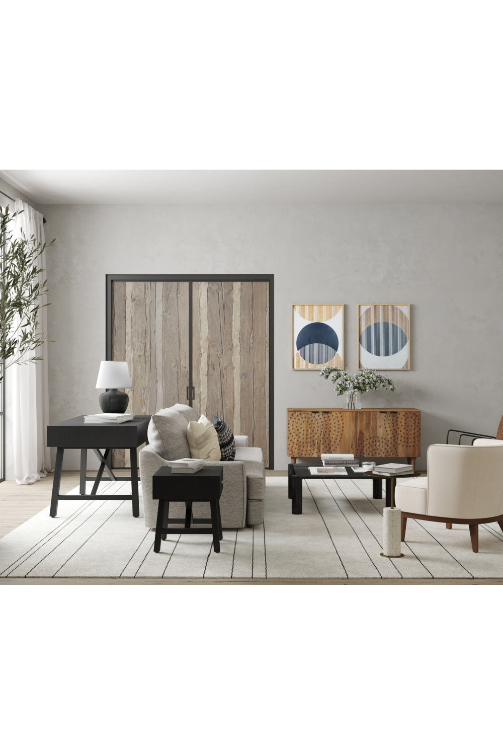   Modern European furniture - Circular Outline Art Print - www.oroa.com | Oroa.com
