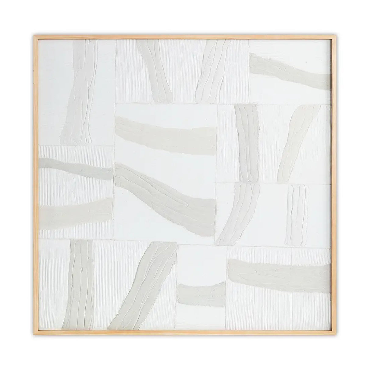   Modern European furniture - Light-Toned Strips Collage Painting - www.oroa.com | Oroa.com
