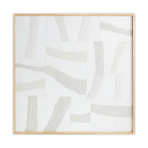   Modern European furniture - Light-Toned Strips Collage Painting - www.oroa.com | Oroa.com
