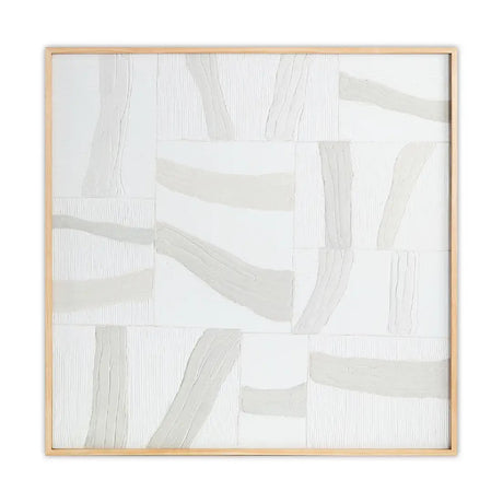   Modern European furniture - Light-Toned Strips Collage Painting - www.oroa.com | Oroa.com