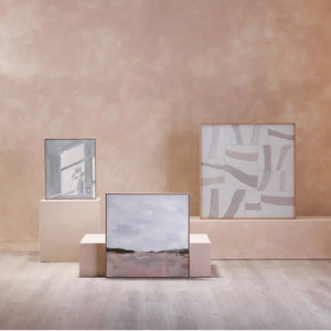   Modern European furniture - Light-Toned Strips Collage Painting - www.oroa.com | Oroa.com
