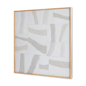   Modern European furniture - Light-Toned Strips Collage Painting - www.oroa.com | Oroa.com