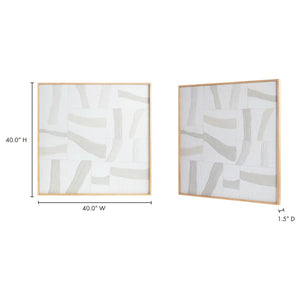  Modern European furniture - Light-Toned Strips Collage Painting - www.oroa.com | Oroa.com
