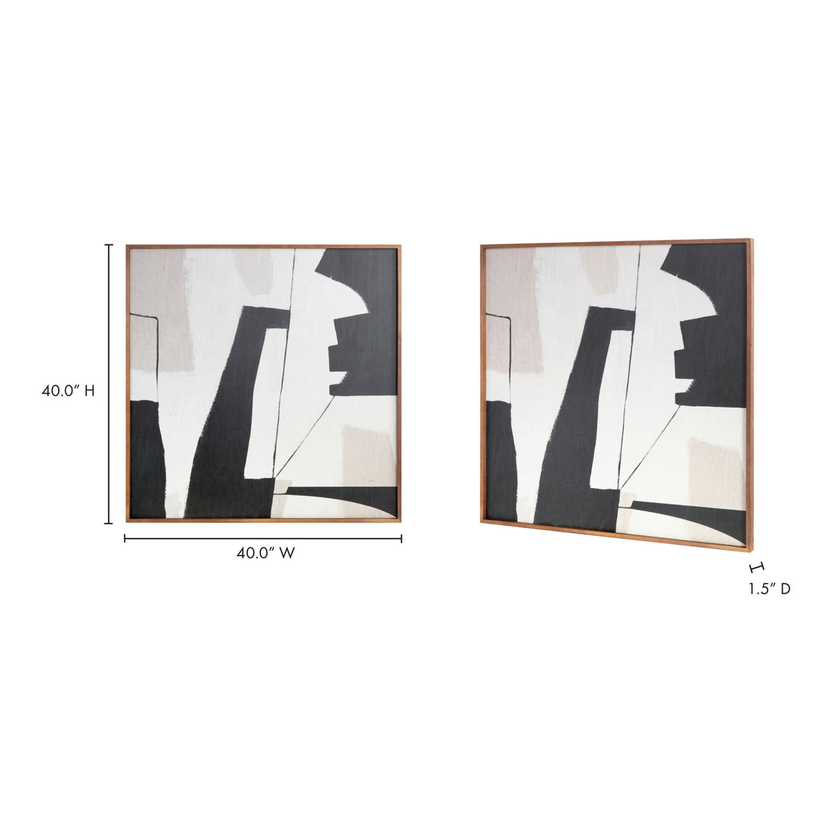   Modern European furniture - Abstract Shapes Framed Painting - www.oroa.com | Oroa.com