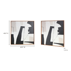   Modern European furniture - Abstract Shapes Framed Painting - www.oroa.com | Oroa.com