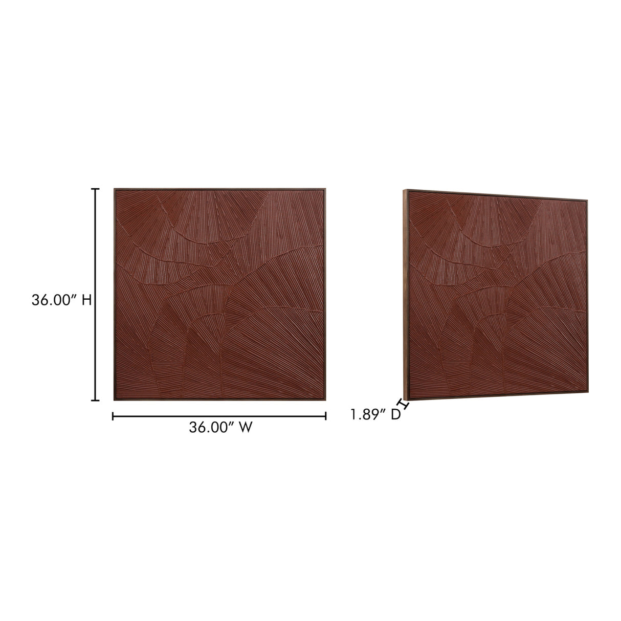   Modern European furniture - Textured Maroon Framed Painting - www.oroa.com | Oroa.com