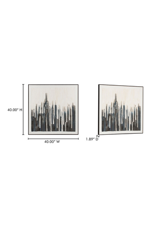   Modern European furniture - Gray Toned Linear Painting - www.oroa.com | Oroa.com