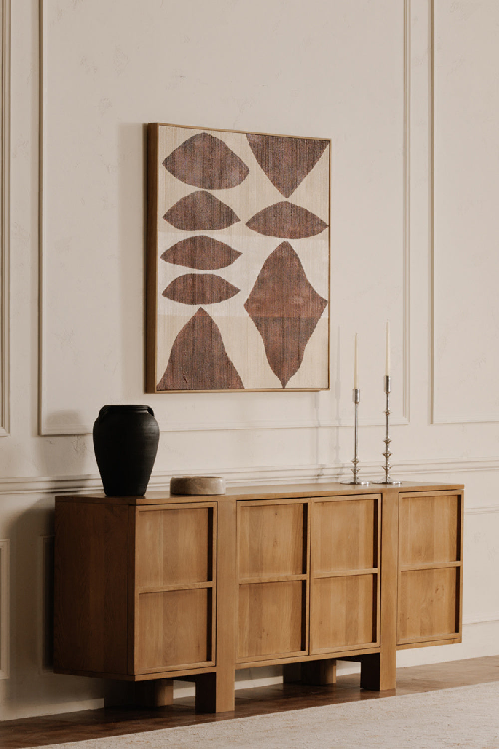   Modern European furniture - Red Patterns Framed Painting - www.oroa.com | Oroa.com