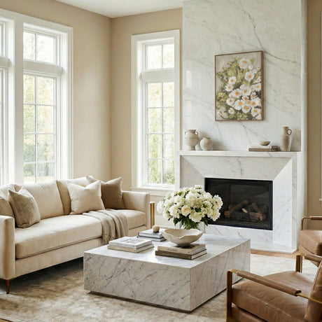   Modern European furniture - White Blooms Framed Painting - www.oroa.com | Oroa.com