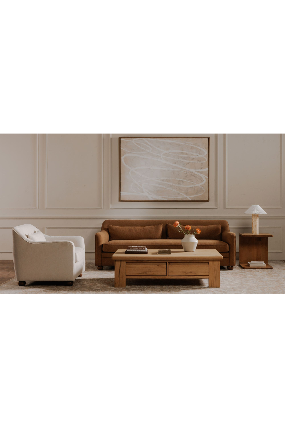  Modern European furniture - Spiral Scribble Framed Painting - www.oroa.com | Oroa.com