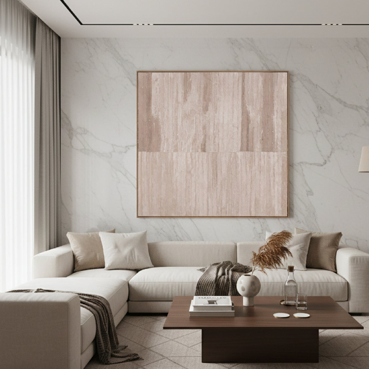   Modern European furniture - Neutral Toned Acrylic Painting - www.oroa.com | Oroa.com