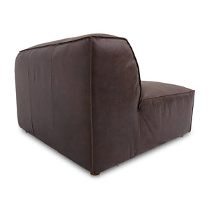   Modern European furniture - Brown Leather Corner Chair - www.oroa.com | Oroa.com