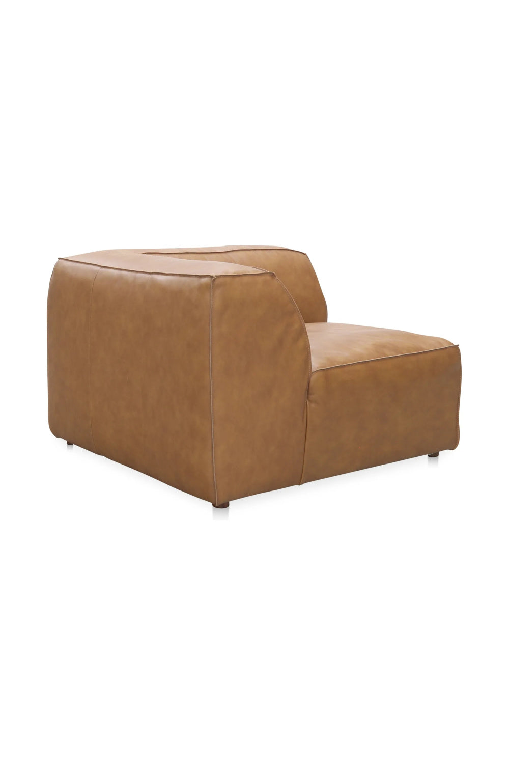   Modern European furniture - Tan Leather Corner Chair - www.oroa.com | Oroa.com
