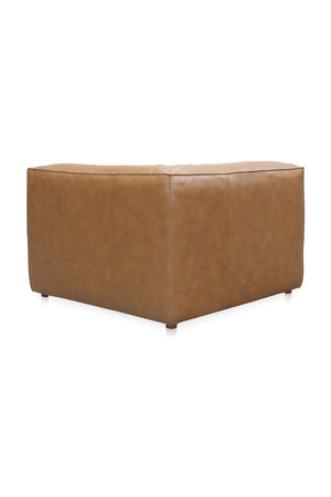   Modern European furniture - Tan Leather Corner Chair - www.oroa.com | Oroa.com