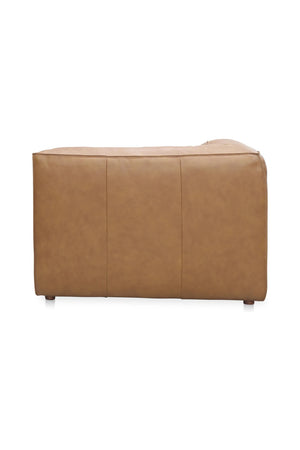   Modern European furniture - Tan Leather Corner Chair - www.oroa.com | Oroa.com