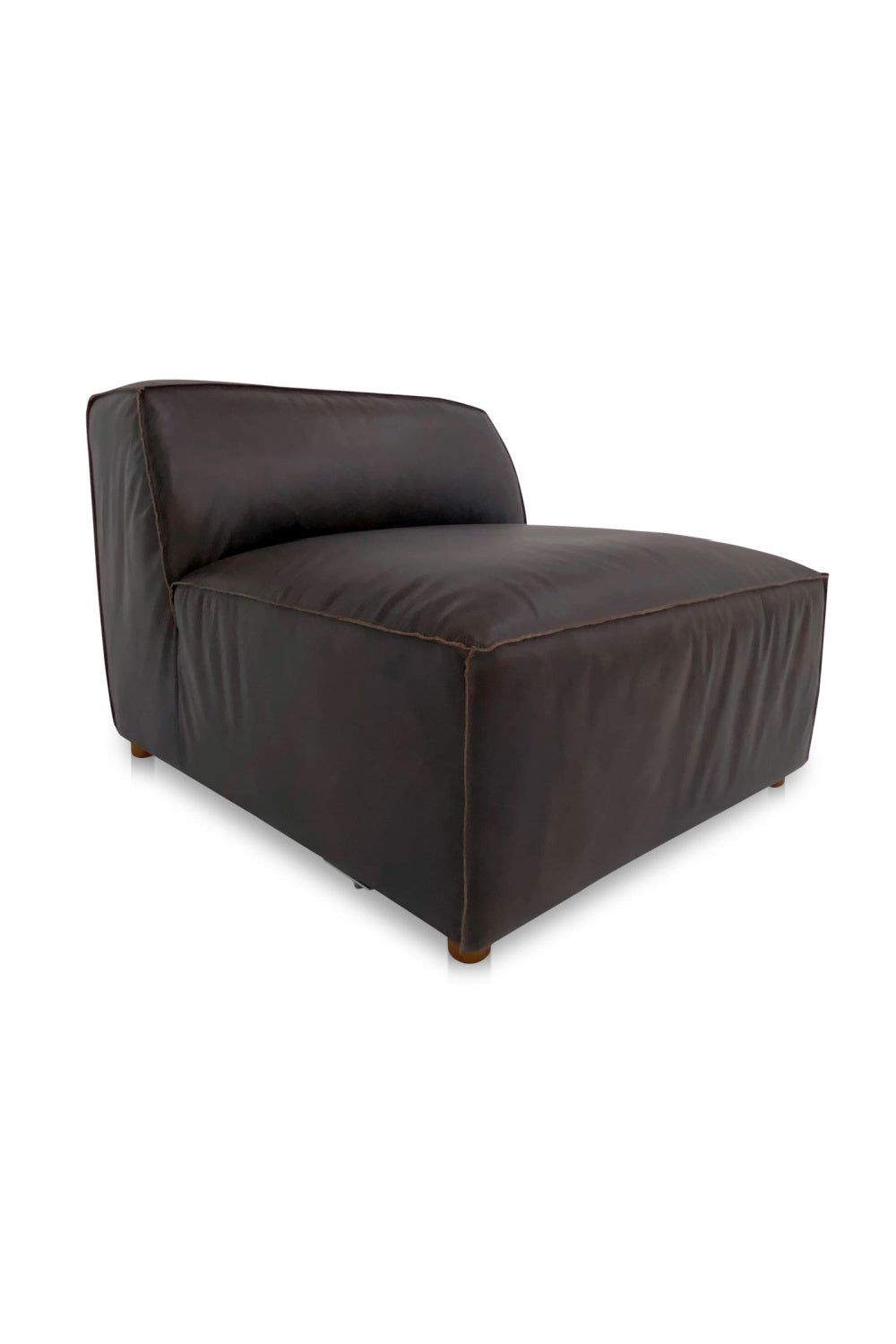   Modern European furniture - Brown Leather Slipper Chair - www.oroa.com | Oroa.com
