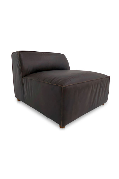   Modern European furniture - Brown Leather Slipper Chair - www.oroa.com | Oroa.com
