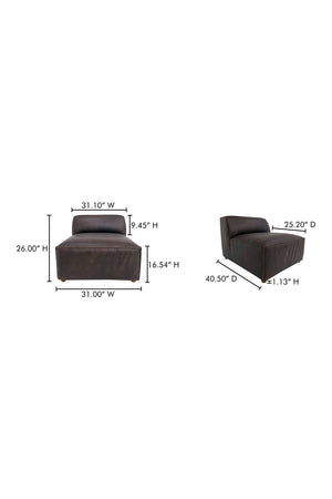   Modern European furniture - Brown Leather Slipper Chair - www.oroa.com | Oroa.com