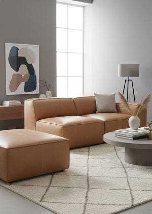   Modern European furniture - Tan Leather Slipper Chair - www.oroa.com | Oroa.com