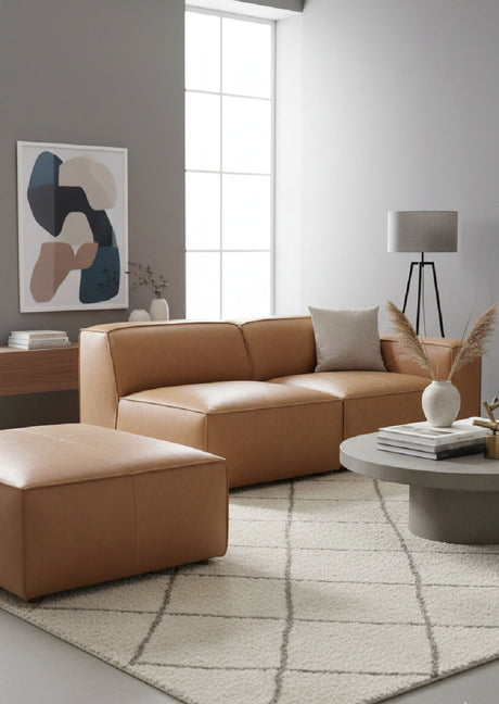   Modern European furniture - Tan Leather Slipper Chair - www.oroa.com | Oroa.com