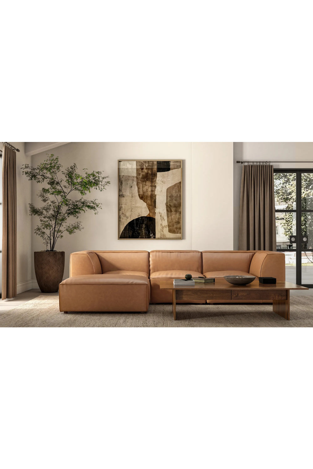   Modern European furniture - Tan Leather Slipper Chair - www.oroa.com | Oroa.com