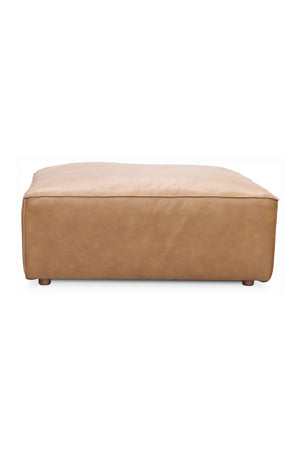   Modern European furniture - Tan Leather Square Ottoman - www.oroa.com | Oroa.com