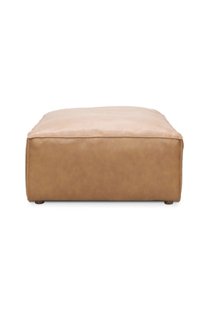   Modern European furniture - Tan Leather Square Ottoman - www.oroa.com | Oroa.com