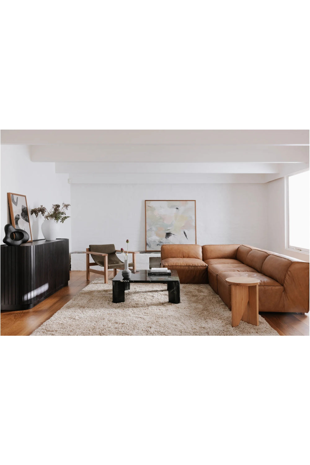   Modern European furniture - Tan Leather Square Ottoman - www.oroa.com | Oroa.com