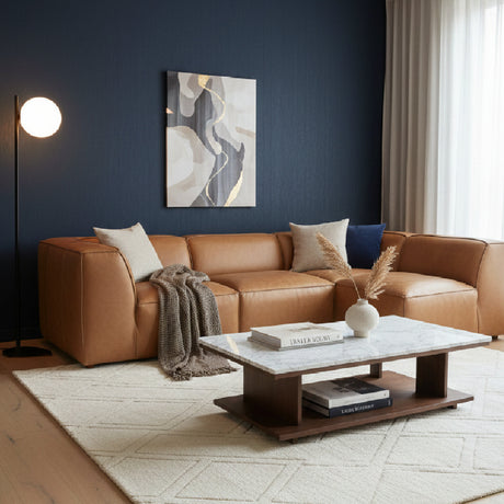   Top-Grain Leather Sectional Sofa | Oroa.com