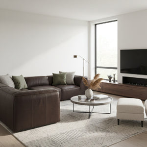   L-Shaped Leather Sectional Sofa | Oroa.com
