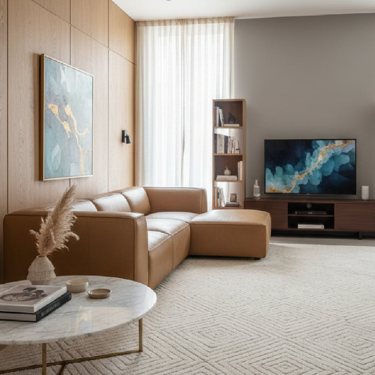   Leather Modular Sectional Sofa | Oroa.com