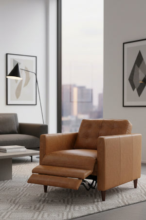   Mid-Century Leather Recliner Chair | Oroa.com