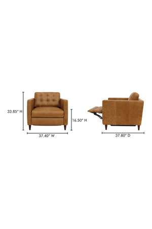   Mid-Century Leather Recliner Chair | Oroa.com