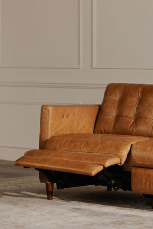   Mid-Century Leather Recliner Sofa | Oroa.com
