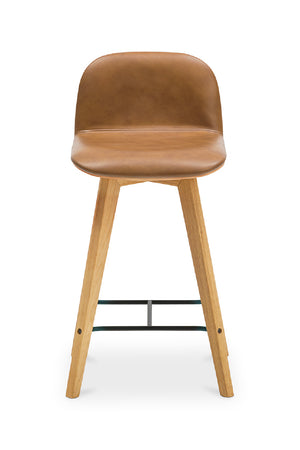   Modern European furniture - Tan Leather Counter Stool - www.oroa.com | Oroa.com