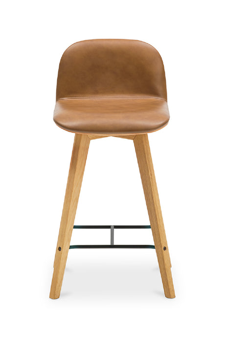   Modern European furniture - Tan Leather Counter Stool - www.oroa.com | Oroa.com